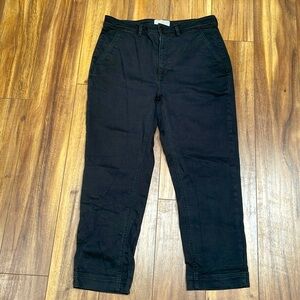 Everlane Slim Leg Crop Black Pants